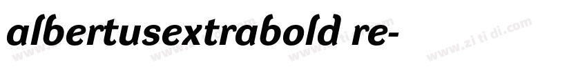 albertusextrabold re字体转换